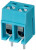 TB001-500-02BE, Fixed Terminal Blocks Terminal block, screw type, 5.00, horizontal, 2 poles, CUI Blue, slotted screw, PCB mount