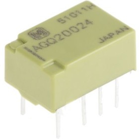 AGQ20024, Реле: электромагнитное, DPDT, Uобмотки: 24ВDC, 0,3A/125ВAC, 2504Ом