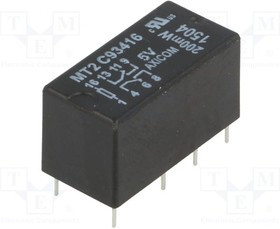 C93416, Реле: электромагнитное, DPDT, Uобмотки: 5ВDC, макс.250ВAC, 2А: IP67