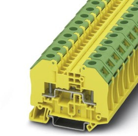 3049411, RT 3-PE Series Green, Yellow Earth Terminal Block, Single-Level, Bolt Termination 3049411, RT 3-PE Series Green, Yellow Earth Terminal Block, Single-Level, Bolt Termination