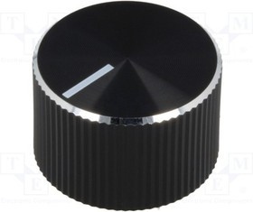 A1418260, Rotary Knob Black ø18.6mm White Indication Line