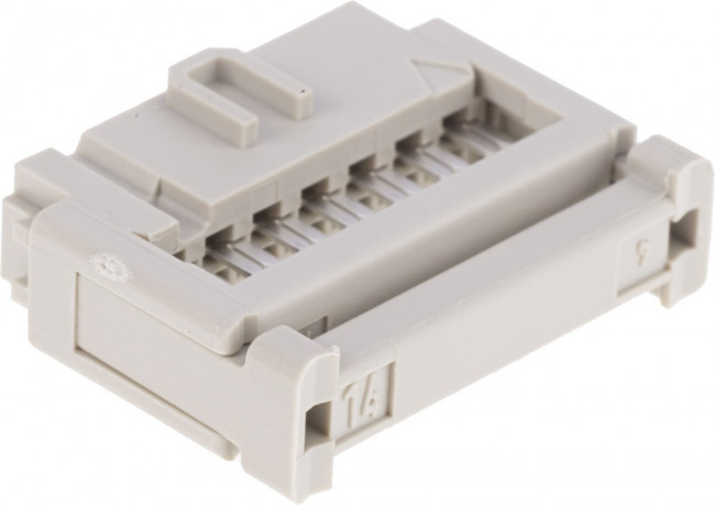 09 18 514 6813, IDC Connector, IDC Receptacle, Female, 2.54 мм, 2 ряда, 14 контакт(-ов), Монтаж на Кабель