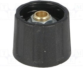 A2520630, Ручка, без указателя, ABS, dоси: 6,35мм, d20x15,5мм, черный