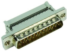 09661286702, Разъем D-Sub; PIN: 9; вилка; "папа"; на шлейф; IDC; UNC4-40; 1,27мм