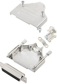 6355-0006-13, D-Sub Connector Kit, DB-25 Socket, Solder, Steel