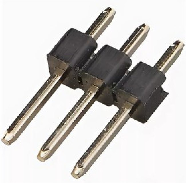 DS1021-1x3SF11-B, штыри на плату однорядные шаг 2.54мм / PLS-03 (DS1021-1x3SF11-B)
