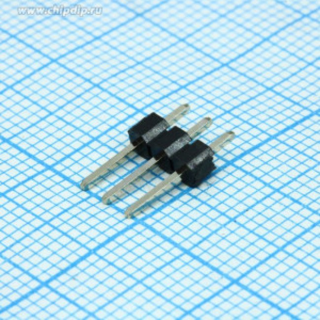 DS1021-1x3SF11-B, штыри на плату однорядные шаг 2.54мм / PLS-03 (DS1021-1x3SF11-B)