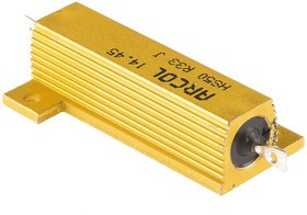 HS50 R33 J, 330m 50W Wire Wound Chassis Mount Resistor HS50 R33 J ±5%