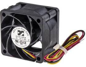 FD1240-C0051M2AL, CeraDyna Series Axial Fan, 12 V dc, DC Operation, 28.3m³/h, 3.72W, 310mA Max, 40 x 40 x 28mm