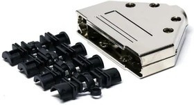 970-037-020R121, D-Sub Backshells 37P TOP ENTRY METALIZED PLASTIC