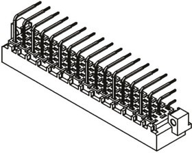 09053486921, Harting 09 05 48 Way 5.08mm Pitch, Type E Class C2, 3 Row, Right Angle DIN 41612 Connector, Plug