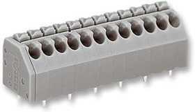 250-212, 12-конт.колодка для печ. плат, шаг 3,5 мм, наж. кнопка