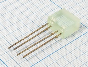 Светодиодная сборка 12x 7x12, зеленый x2, цвет линзы бесцветный матовый, LB-2GDT