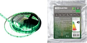 Лента светодиодная SMD2835-60 LED/м-IP65-12 В-4,8 Вт/м-зелёный (5 м) TDM Лента светодиодная SMD2835-60 LED/м-IP65-12 В-4,8 Вт/м-зелёный (5 м) TDM