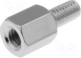 216X8, Дистанцирующая стойка с резьбой, 8мм, Внутр.резьба: M4, латунь