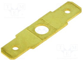 BM01011, Наконечник: плоский, 6,3мм, 0,8мм, 2 х "папа", M4, винтами, латунь