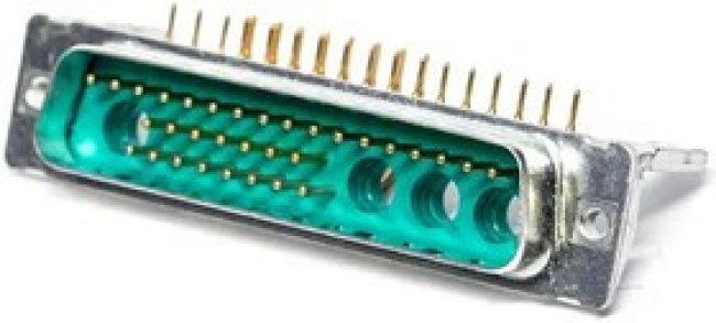 3036W4PAT99N20X, D-Sub Mixed Contact Connectors 36W4 MALE R/A M.BRKT 4-40 INSERT