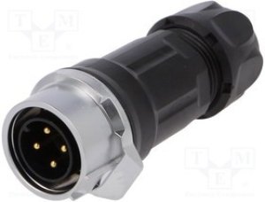 MRDBG04M17000, Вилка, Разъем: круглый, MRD, PIN: 4, gold flash, 10А, пайка, "папа" MRDBG04M17000, Вилка, Разъем: круглый, MRD, PIN: 4, gold flash, 10А, пайка, "папа"