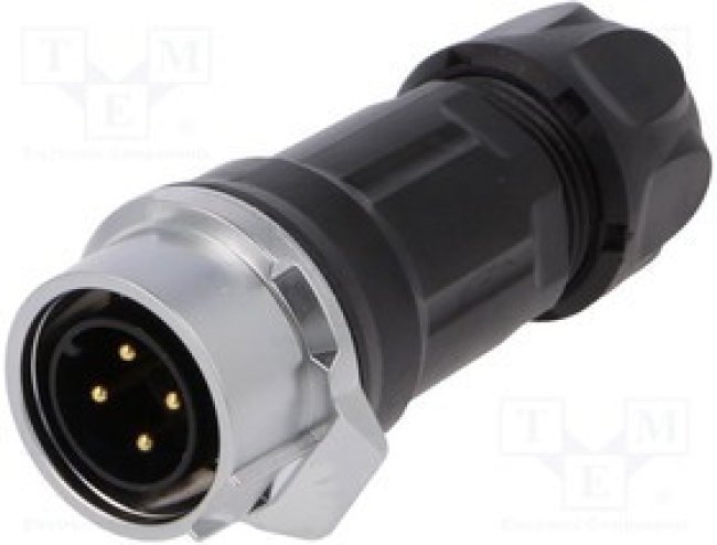 MRDBG04M17000, Вилка, Разъем: круглый, MRD, PIN: 4, gold flash, 10А, пайка, "папа" MRDBG04M17000, Вилка, Разъем: круглый, MRD, PIN: 4, gold flash, 10А, пайка, "папа"