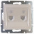 RAIN Розетка телефонная 2-ая евро жемчужно-белый перламутр 703-3088-138