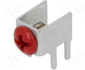 KEYS7766-2, Наконечник: зажим под винт, THT,зажим под винт, красный, 7,5х5мм