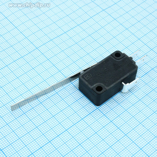 VMS15-03N-40G-G, микропереключатель с длинной лапкой 52мм 250В 15А