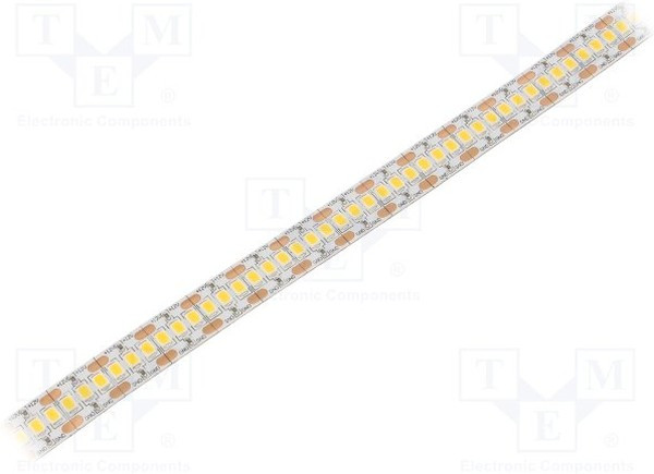 HH-S240F012-2835-12 WW WHITE PCB IP20, Лента LED, белый теплый, 2835, 12В, LED/м: 240, 12мм, белая PCB