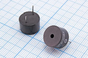 Излучатель звука магнитоэлектрический со встроенным генератором 3В, 12x8мм, частота 3.1кГц; згм 12x