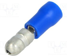 BM00230, Наконечник: круглый, "папа", d: 5мм, 1,5-2,5мм2, обжим, на провод