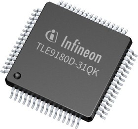 TLE9180D31QKXUMA1, Gate Driver, 6 канал(-ов), Высокая Сторона и Низкая Сторона, MOSFET, 64 вывод(-ов), LQFP-EP TLE9180D31QKXUMA1, Gate Driver, 6 канал(-ов), Высокая Сторона и Низкая Сторона, MOSFET, 64 вывод(-ов), LQFP-EP