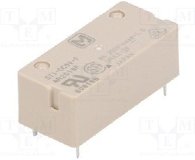 ST1-DC5V-F, General Purpose Relays 8A 5VDC 1FORMA/1FORMB PCB ST1-DC5V-F, General Purpose Relays 8A 5VDC 1FORMA/1FORMB PCB