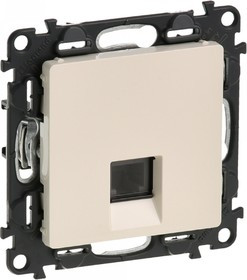 753538, Valena LIFE Розетка телефонная RJ11 одиночная с лицевой панелью слоновая кость