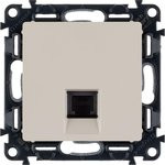 753538, Valena LIFE Розетка телефонная RJ11 одиночная с лицевой панелью слоновая кость