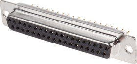 37 Way Through Hole D-sub Connector Socket, 2.77mm Pitch