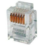 TWT-PL12-6P6C/100, Коннектор телефонный RJ-12 6P6C для розетки, 100 шт. в упак. PL12-6P6C/100