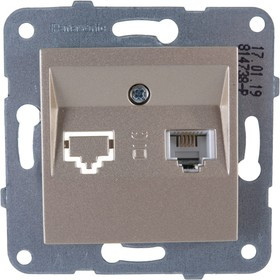 МОДУЛЬ Розетка TF бронза Karre Plus 54839 WKTT0402-2BR-RES