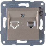 МОДУЛЬ Розетка TF бронза Karre Plus 54839 WKTT0402-2BR-RES