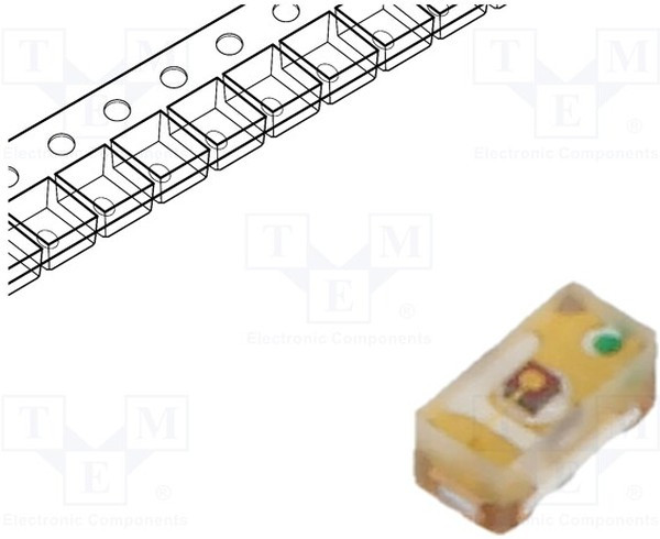 FYLS-0402CKURC, LED; SMD; 0402; red; 57?72(typ)-145mcd; 1x0.5x0.45mm; 130°; 20mA