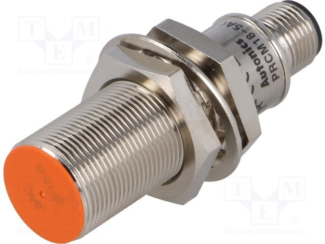 PRCM18-5AC, Датчик индуктивный, Конф.выхода 2-проводной NC, 0-5мм, М18, IP67 PRCM18-5AC, Датчик индуктивный, Конф.выхода 2-проводной NC, 0-5мм, М18, IP67