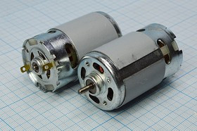 Двигатель постоянного тока 4.8В, 8050об/мин, 7984 двиг 4,8В\1,11А\лев\8050\ 36x66m75\RS-550SH-6428
