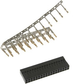 BLD-36 (DS1071-2x18), Гнездо на кабель 2х18 с контактами 2.54мм BLD-36 (DS1071-2x18), Гнездо на кабель 2х18 с контактами 2.54мм