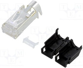 TM21CP-88P-03, Вилка, RJ45, TM21P, PIN: 8, Кат: 5e, экранированный, в корпусе, 6,6мм