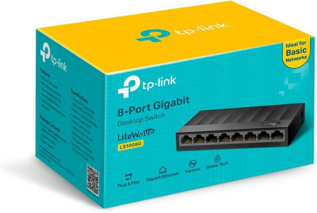 Коммутатор TP-Link LS1008G 8x1Гбит/с неуправляемый Коммутатор TP-Link LS1008G 8x1Гбит/с неуправляемый