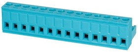 TBP01P1-508-14BE, Pluggable Terminal Blocks Terminal block, pluggable, 5.08 , plug, 14 pole, slotted screw, blue