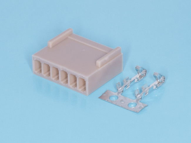 HU-6, Разъем питания 6 контактов, гнездо на кабель, шаг 2,54мм