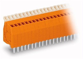 PCB terminal, 8 pole, pitch 2.54 mm, AWG 28-20, 6 A, cage clamp, orange, 234-508 PCB terminal, 8 pole, pitch 2.54 mm, AWG 28-20, 6 A, cage clamp, orange, 234-508