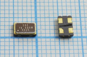 Кварцевый генератор 16МГц 5В,HCMOS в корпусе SMD 5x3.2мм; гк 16000 \\SMD05032C4\ CM\5В\SOC5\SDE