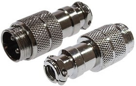 1-563-2, разъем MIC-16 2 контакта штекер металл на кабель