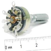 Переменный резистор 10кОм с выключателем 7227 РПвр 10к\B\17мм\KC6x20\ YRV-17S1.B10KL20KC\