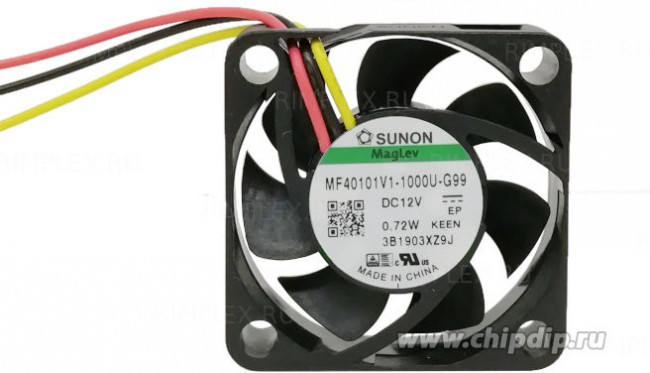 MF40101V1-1000U-G99, Вентилятор осевой, 12В DC, 40x40x10мм, подшипник Vapo, 13,52куб.м/ч, 27,3дБА MF40101V1-1000U-G99, Вентилятор осевой, 12В DC, 40x40x10мм, подшипник Vapo, 13,52куб.м/ч, 27,3дБА